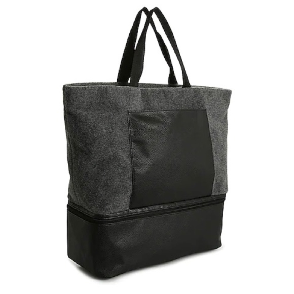 DSW Gray Felt Tote NWOT